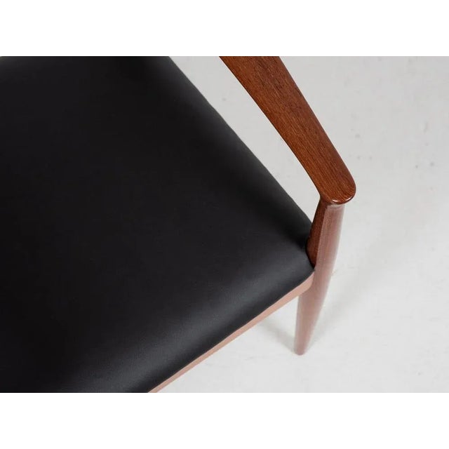 Mid-Century Danish Chair with Armrests in Teak and New Skai by Arne Vodder for Vamo, 1960s For Sale - Image 11 of 13