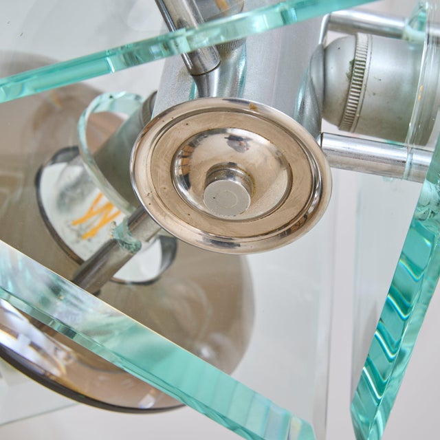 Italian Glass Chandelier by Antonio Lupi for Lupi Cristal Luxor, 1970s For Sale In Chicago - Image 6 of 12
