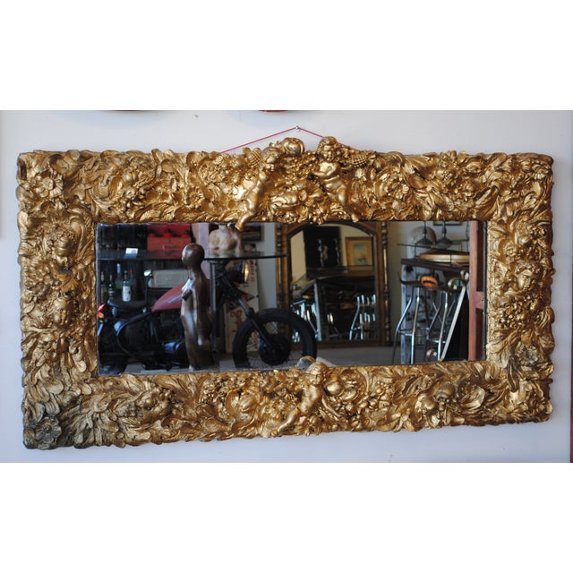 Finesse Originals Gilded Cherub Wall Mirror Chairish