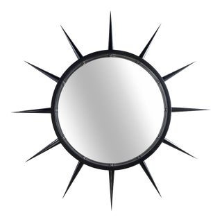 Punk Silver Maxi Sculptural Wall Mirror by GTG Design Couture For Sale
