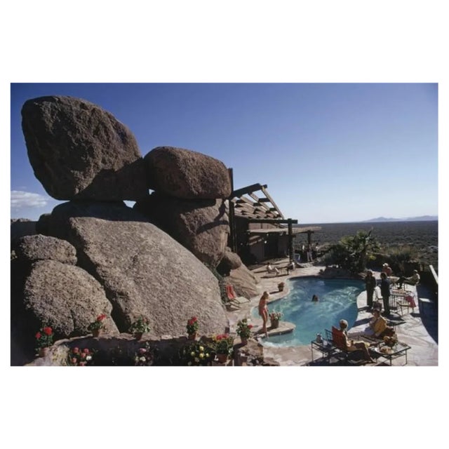 Slim Aarons, Pool at Bouldereign, Estate Stamped Photographic Print, 1973 / 2020s For Sale