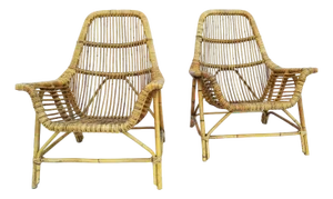 Set of Vintage Italian Jungle Armchairs by George Coslins for Gervasoni, 1956