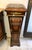 Impressive oversized French Empire-style pedestal crafted from richly finished wood, featuring an elegant marble top and...