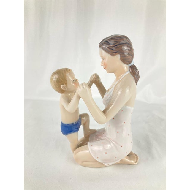 Mother with Baby Figurine from Royal Copenhagen, 2000s For Sale - Image 3 of 6