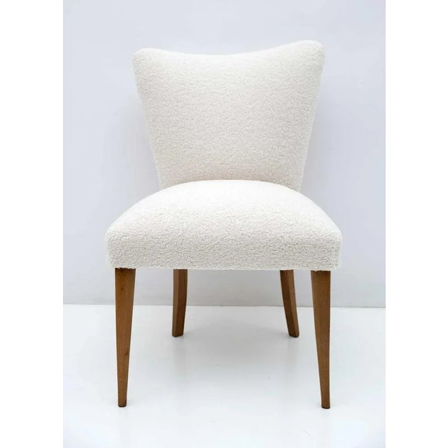 Mid-Century Modern Boucle Armchair, Italy, 1950s For Sale - Image 4 of 7