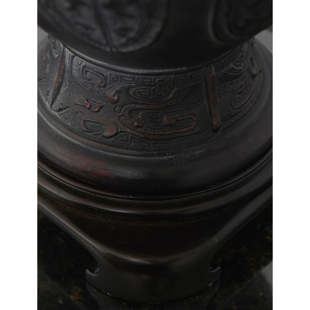 1990s 1990s Wildwood Chinese Design Bronze Urn Table Lamp For Sale - Image 5 of 12