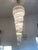 Impressive italian twister chandelier in Murano glass with "quadriedro" cut 45° Scenographic effects of quadriedrons. the...