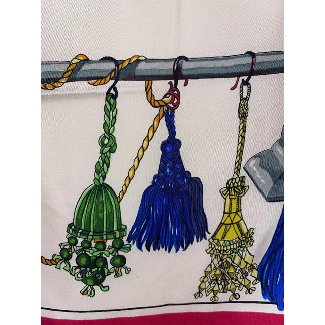 Textile Hermès Passementerie 1960 Héron Marie Françoise For Sale - Image 7 of 8