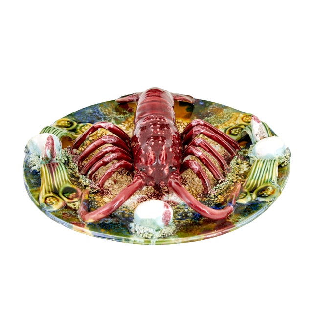 1940s Vintage Decorative Palissy Lobster Plate, 1940 For Sale - Image 5 of 8