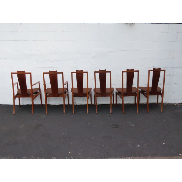 Mid 20th Century Young Furniture Mid Century Floating Top Sculptura Dining Table Six Chairs 6649 For Sale - Image 5 of 18