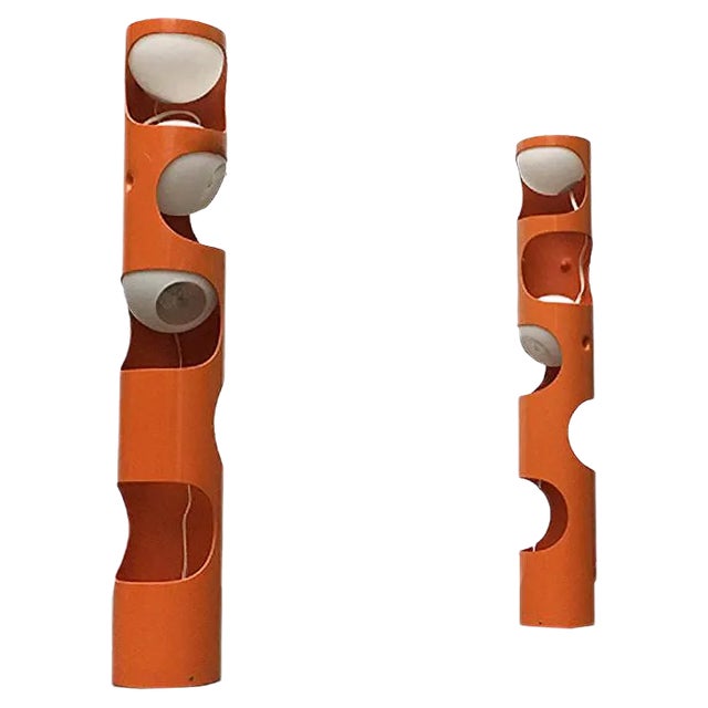 Mid-Century Swiss Space Age Guggerli L3 Floor Lamp by Rosemarie and Rico Baltensweiler for Baltensweiler, Set of 2 For Sale