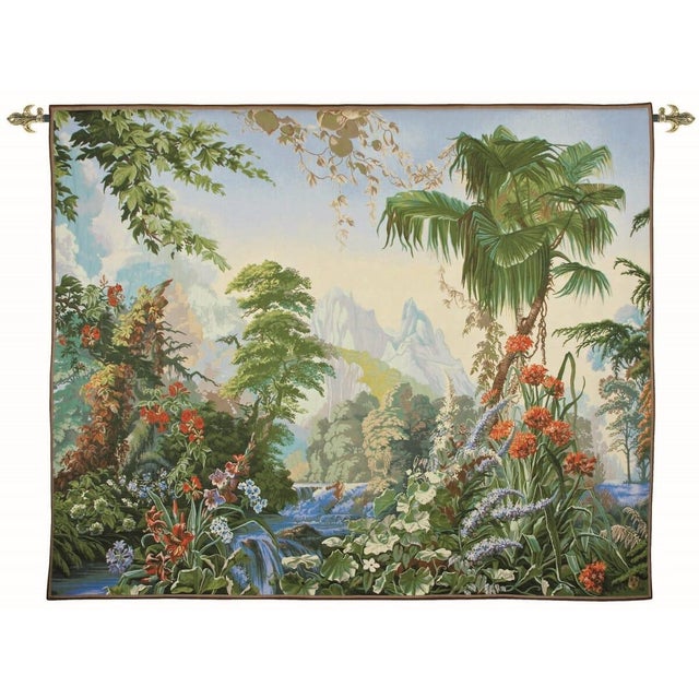 This tapestry is inspired from a 19th Century panoramic wall-covering design created by Joseph Fuchs in 1861, and called...