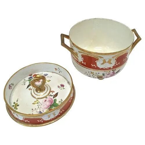 19th Century Antique Floral Porcelain Sorbetière For Sale - Image 5 of 9