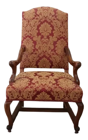 18th Century Armchair in Carved Walnut