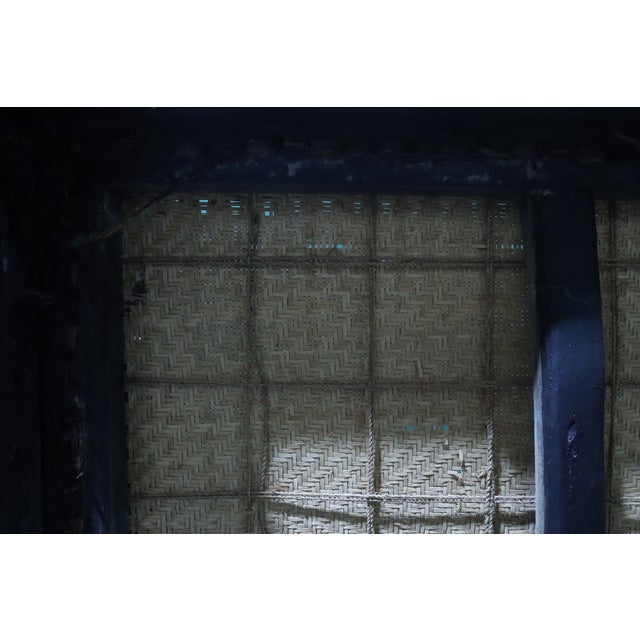 Gorgeous Chinese 19th Century Throne Chair With Colorful Burl Word Carved Dragon on Back & Woven Seat For Sale - Image 14 of 14