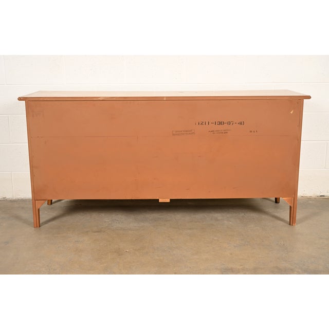 Thomasville Mid-Century Modern Hollywood Regency Faux Bamboo and Rattan Dresser or Credenza, Circa 1970s For Sale - Image 13 of 14
