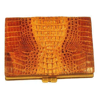 Designer Vintage Genuine Crocodile Wallet For Sale
