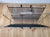 Gold 1960s Mid Century Steel Mesh Magazine Rack with Fleur De Lis Motif For Sale - Image 8 of 11