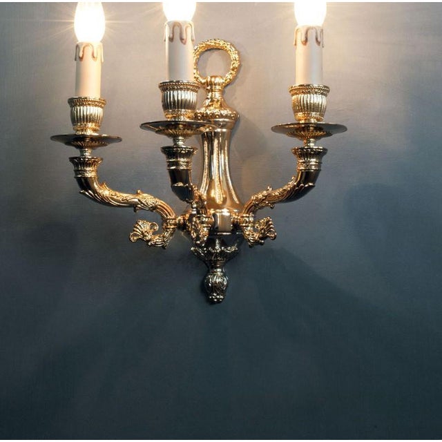 Contemporary Palace 3 Lights Wall Sconce in Gold Plate by Aggiolight For Sale - Image 3 of 11