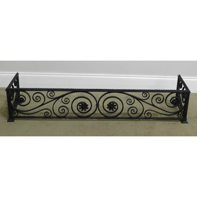 Quality Vintage Scrolled Wrought Iron Fireplace Fender Chairish