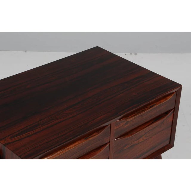 Rosewood Sewing Nest attributed to Erling Torvits, 1960s For Sale - Image 3 of 11