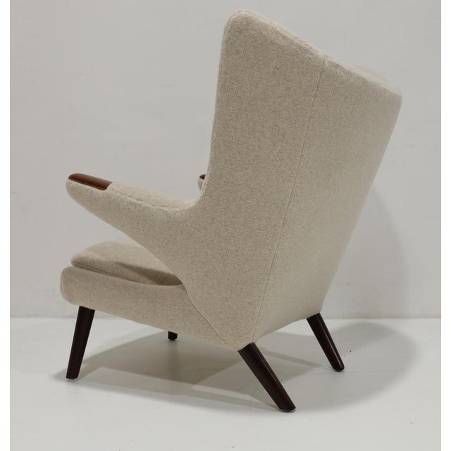 Hans J. Wegner Ap19 Papa Bear Chair in Holly Hunt Alpaca For Sale - Image 9 of 12