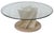 Postmodern Travertine Marble and Glass Coffee Table Made in Italy C. 1970/80's For Sale - Image 11 of 12