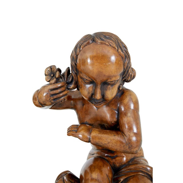 Wood Gothic Revival Carved Cherubs, Set of 2 For Sale - Image 7 of 9
