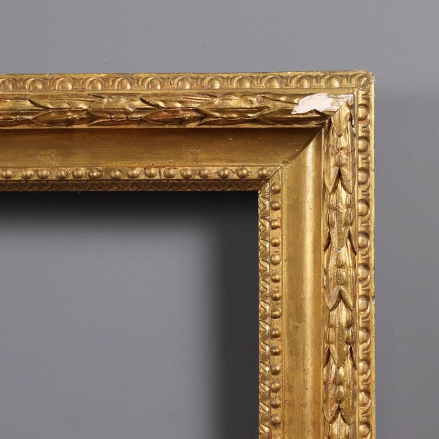 Carved and Gilded Wooden Frame For Sale - Image 4 of 10