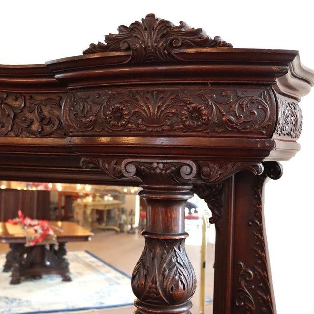 Monumental Antique Rj Horner Heavily Figural Winged Griffin Carved Oak Sideboard, Attributed For Sale - Image 13 of 18