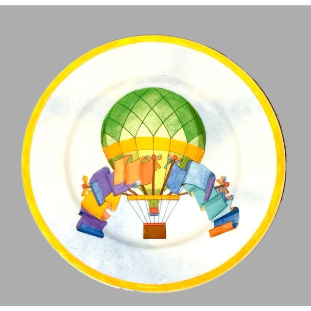 Williams Sonoma “Montgolfière” Hot Air Balloon Plates – Set of 4 (Made in Japan) Each plate features a unique hot air...