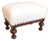 Louis XV Carved Footstool France W/Scalamandre Style Bounc'e Textile For Sale