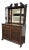 Victorian Carved Mahogany Triple Mirror Sideboard, Antique For Sale