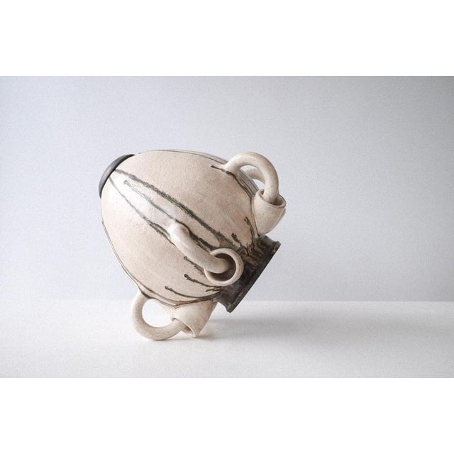 Contemporary Cadere Vase in Wheel-Thrown Glazed Stoneware by Robin Kerr For Sale - Image 3 of 7