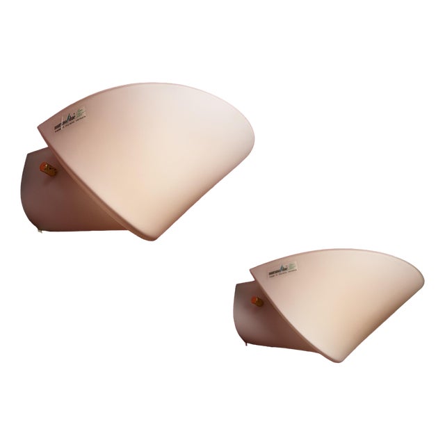 Vintage Wall Lamps in Pink Murano Glass, 1960s, Set of 2 For Sale