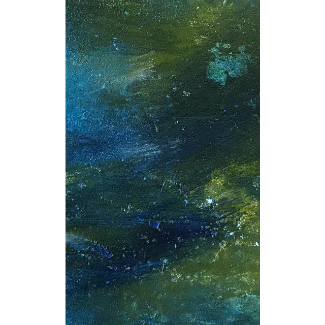 Abstract Patricia Zippin "Pond Water 3" 1980s Mixed Media 20"x 14.5", For Sale - Image 3 of 5