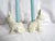Antique White Vintage Cast Iron Rabbits Candle Holders For Sale - Image 8 of 16