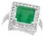 4 Carat Emerald Cut Colombian Emerald and Diamond Ring 14 Karat Gold Estate For Sale