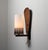 Italian Bronze and Black-Lacquered Steel Wall Sconce with Opaline Glass, 1950s For Sale - Image 6 of 9