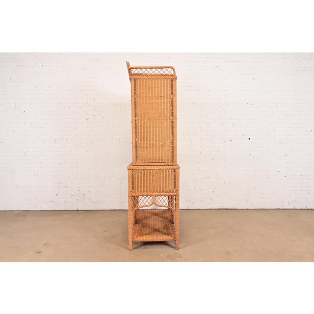 Ralph Lauren Safari Collection Organic Modern Woven Wicker Rattan Highboy Dresser For Sale - Image 13 of 16