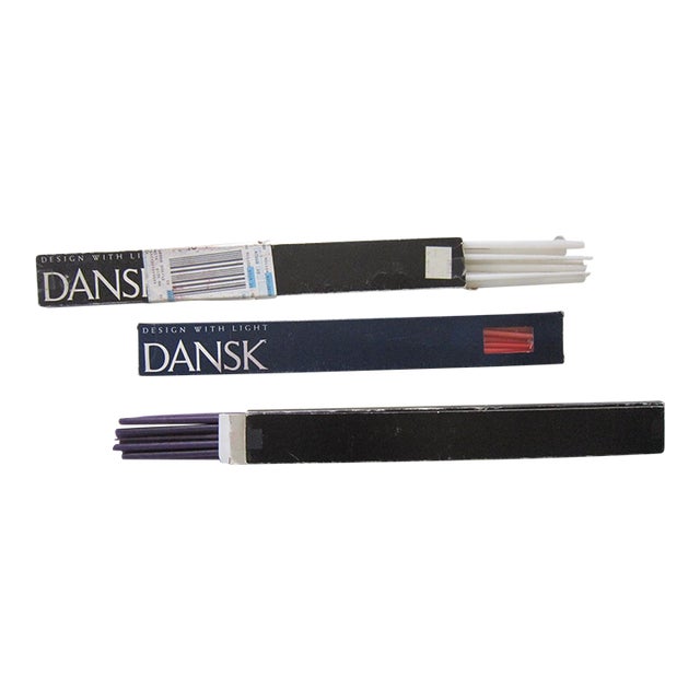 Dansk Tiny Taper Candles, Set/3 For Sale