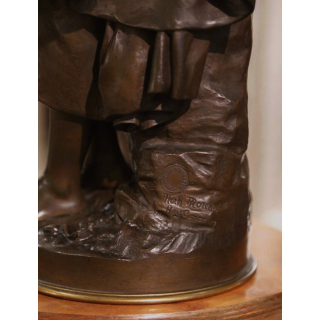 Metal 19th Century French Bronze Figure La Cruche Cassée by Mathurin Moreau For Sale - Image 7 of 13