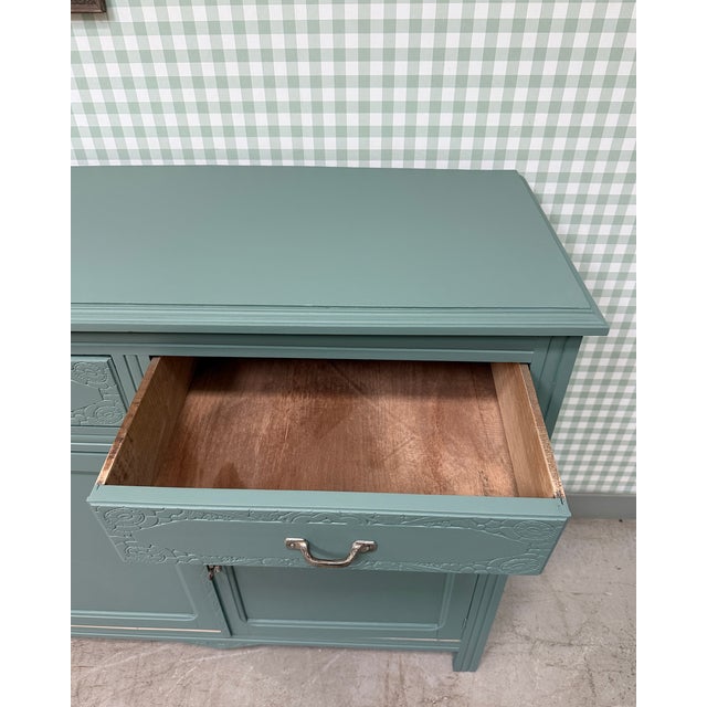 Art Deco Green Sideboard, 1930s For Sale - Image 4 of 16