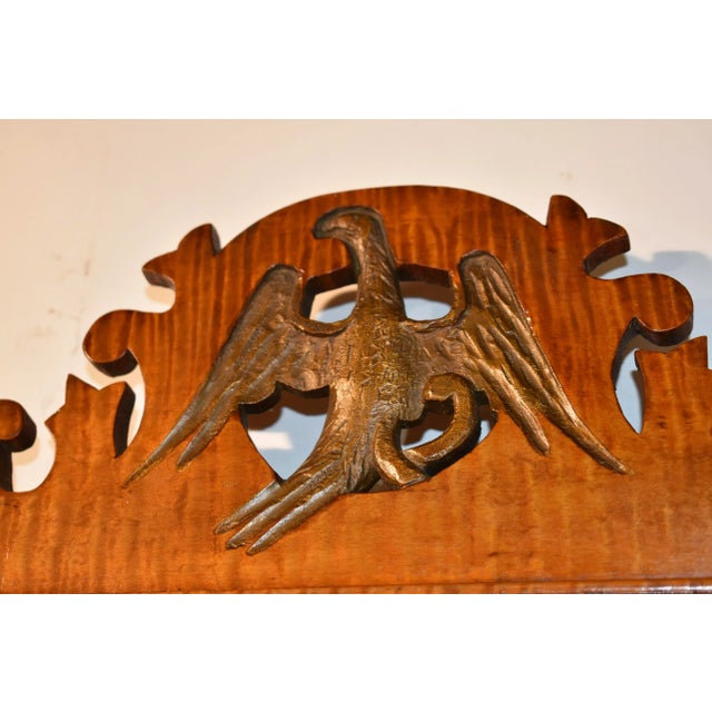 19th Century American Tiger Maple Mirror For Sale In Greensboro - Image 6 of 8