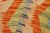 Gray Retro Kilim Gray Rust Hand-Woven Wool Rug For Sale - Image 8 of 9