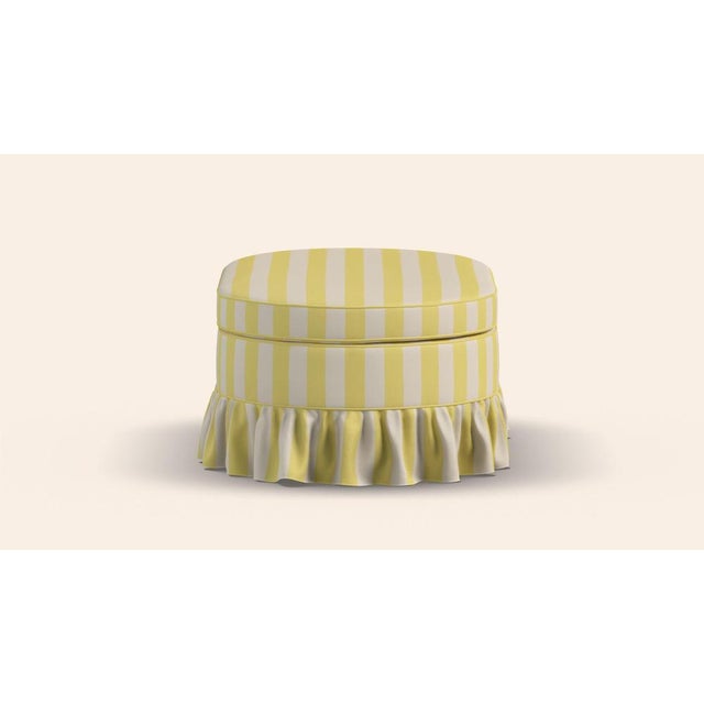 Yellow Citron Carlotta Ottoman by Ceraudo For Sale - Image 8 of 10