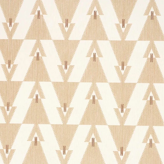 Schumacher X A Rum Fellow Kalido Wallpaper In Oat For Sale