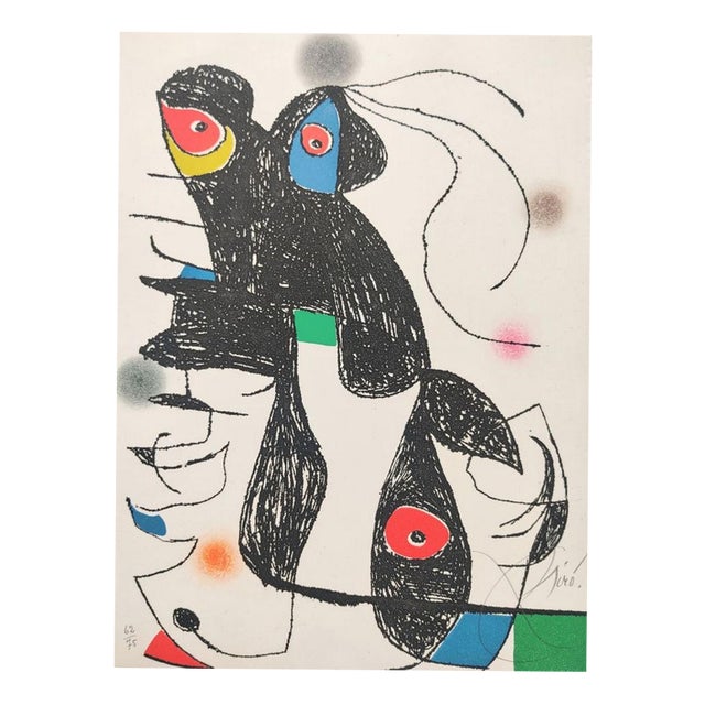Joan Miró, Painted Words, 1975, Etching For Sale