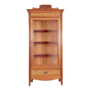 19th Century Victorian Glass Front Cabinet For Sale