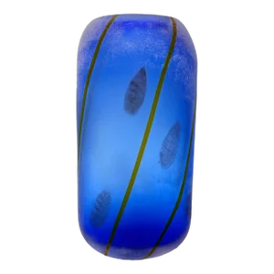 1970s Cenedese Murano Cobalt Blue Scavo Italian Art Glass Vase